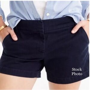 J.Crew JCREW 4” CHINO City-Fit 100% Cotton Chino NAVY BLUE Shorts #82043 size 00
